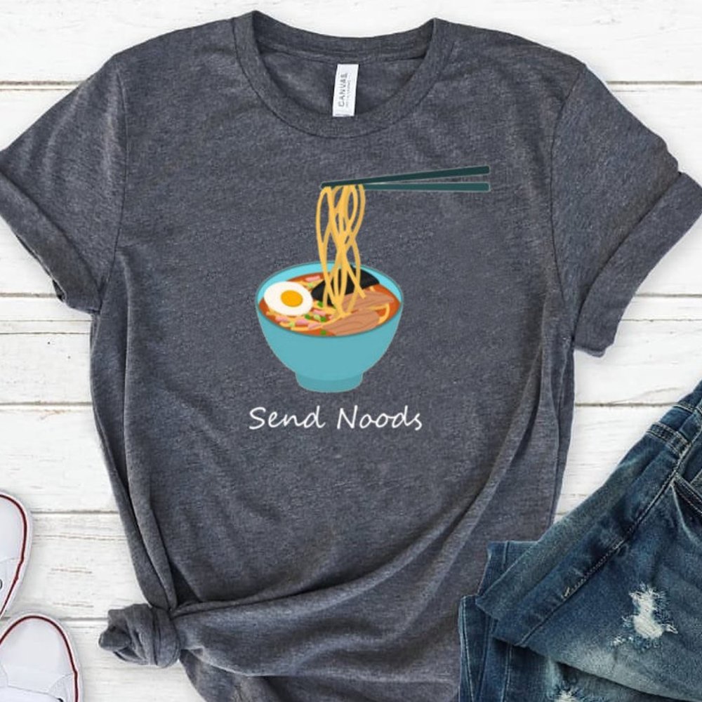 Send Noods - Dk Grey Ht T-shirt, Graphic Tee